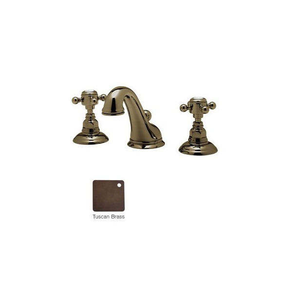 Rohl A1408XM-2 Cross-Handle Viaggio C-Spout Widespread Lavatory Faucet