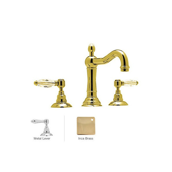 Rohl A1409LM-2 Metal-Lever Acqui Column Spout Widespread Lavatory Faucet