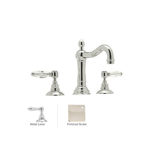 Rohl A1409LM-2 Metal-Lever Acqui Column Spout Widespread Lavatory Faucet