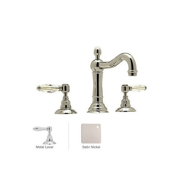 Rohl A1409LM-2 Metal-Lever Acqui Column Spout Widespread Lavatory Faucet