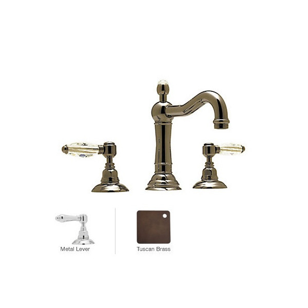 Rohl A1409LM-2 Metal-Lever Acqui Column Spout Widespread Lavatory Faucet