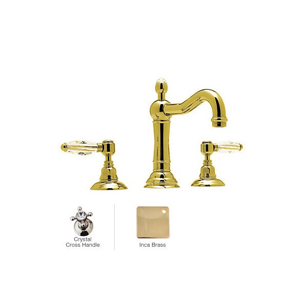 Rohl A1409XC-2 Crystal-Cross Acqui Column Spout Widespread Lavatory Faucet