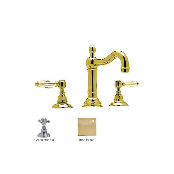 Rohl A1409XM-2 Cross-Handle Acqui Column Spout Widespread Lavatory Faucet