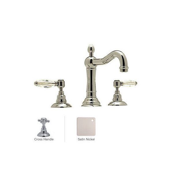 Rohl A1409XM-2 Cross-Handle Acqui Column Spout Widespread Lavatory Faucet