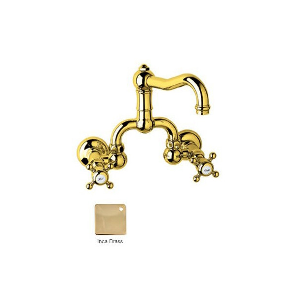 Rohl A1418XM-2 Acqui Wall Mounted Low Lead Bridge Lavatory Faucet