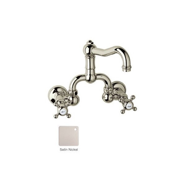 Rohl A1418XM-2 Acqui Wall Mounted Low Lead Bridge Lavatory Faucet