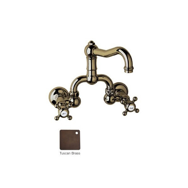 Rohl A1418XM-2 Acqui Wall Mounted Low Lead Bridge Lavatory Faucet