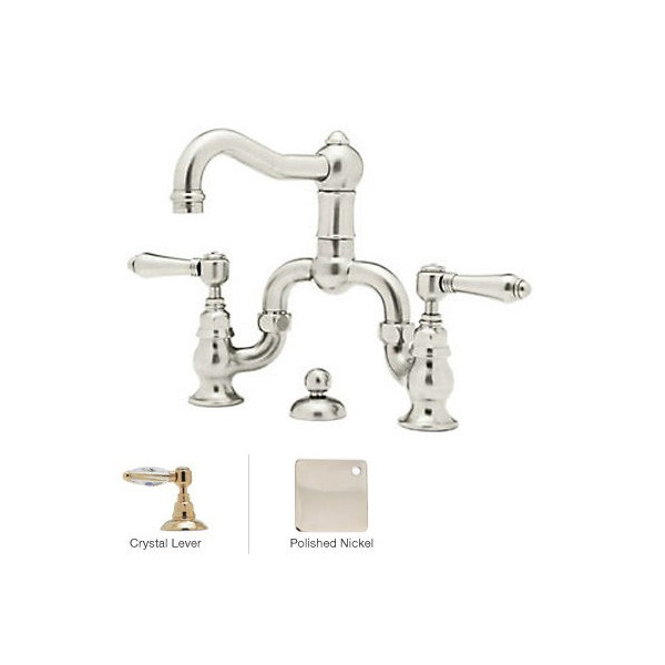 Rohl A1419LC-2 Acqui Deck Mounted Low Lead Bridge Lavatory Faucet
