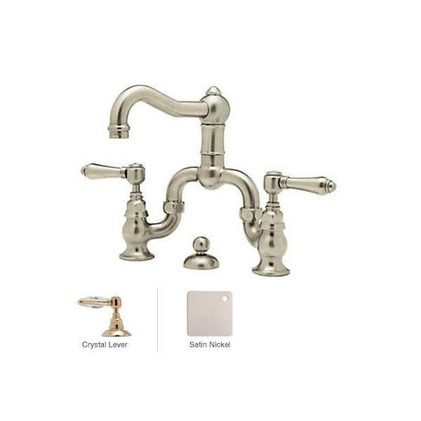 Rohl A1419LC-2 Acqui Deck Mounted Low Lead Bridge Lavatory Faucet