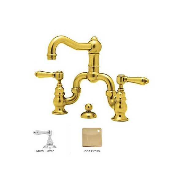 Rohl A1419LM-2 Acqui Deck Mounted Low Lead Bridge Lavatory Faucet