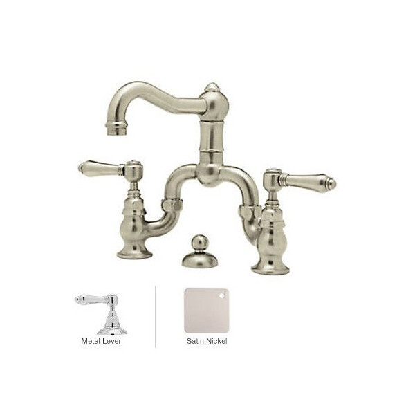 Rohl A1419LM-2 Acqui Deck Mounted Low Lead Bridge Lavatory Faucet