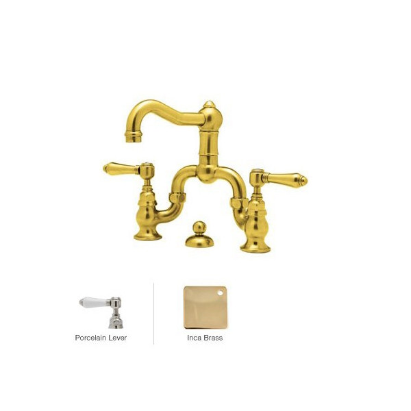 Rohl A1419LP-2 Acqui Deck Mounted Low Lead Bridge Lavatory Faucet