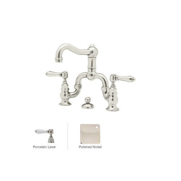 Rohl A1419LP-2 Acqui Deck Mounted Low Lead Bridge Lavatory Faucet