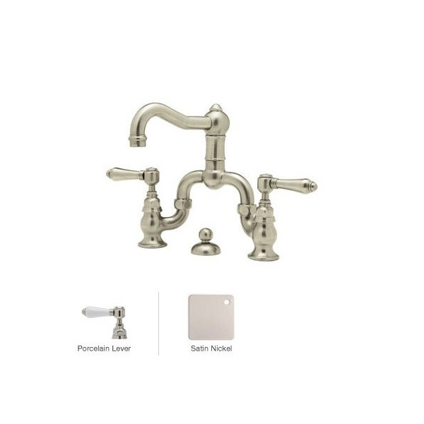 Rohl A1419LP-2 Acqui Deck Mounted Low Lead Bridge Lavatory Faucet