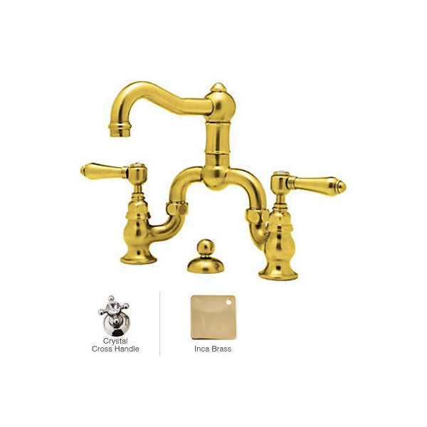 Rohl A1419XC-2 Acqui Deck Mounted Low Lead Bridge Lavatory Faucet