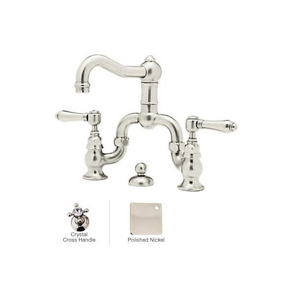 Rohl A1419XC-2 Acqui Deck Mounted Low Lead Bridge Lavatory Faucet