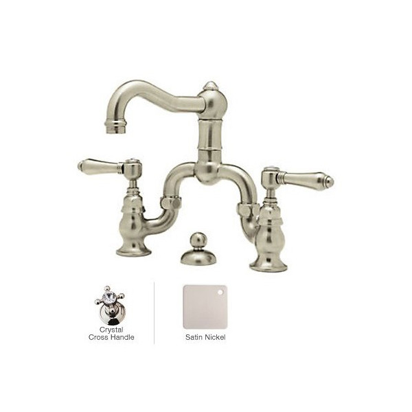 Rohl A1419XC-2 Acqui Deck Mounted Low Lead Bridge Lavatory Faucet