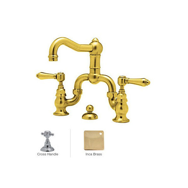 Rohl A1419XM-2 Acqui Deck Mounted Low Lead Bridge Lavatory Faucet