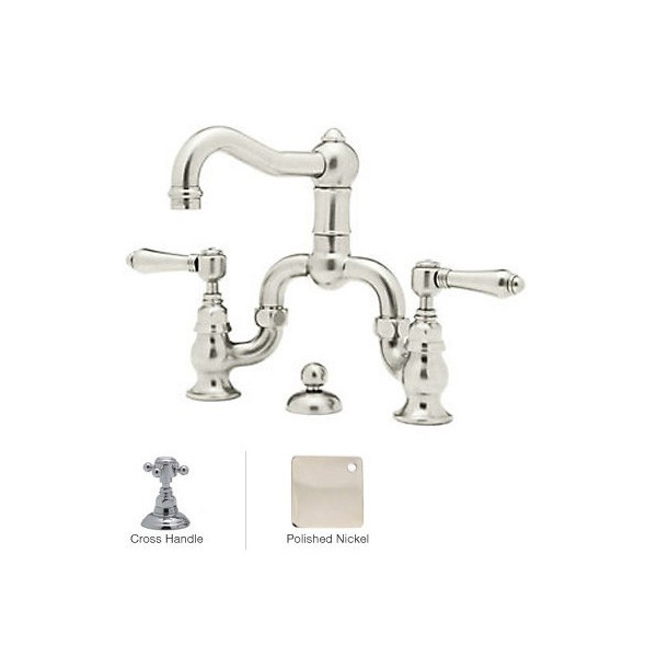 Rohl A1419XM-2 Acqui Deck Mounted Low Lead Bridge Lavatory Faucet