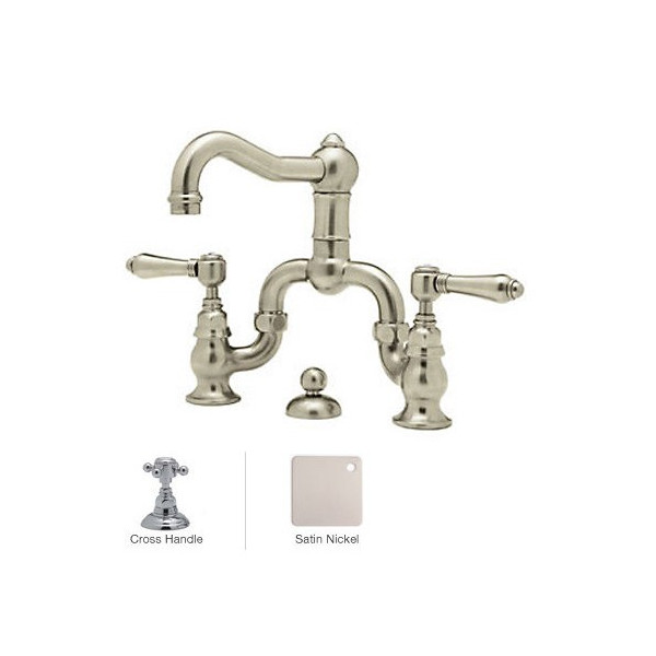 Rohl A1419XM-2 Acqui Deck Mounted Low Lead Bridge Lavatory Faucet