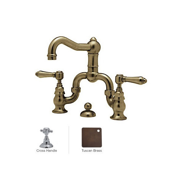 Rohl A1419XM-2 Acqui Deck Mounted Low Lead Bridge Lavatory Faucet