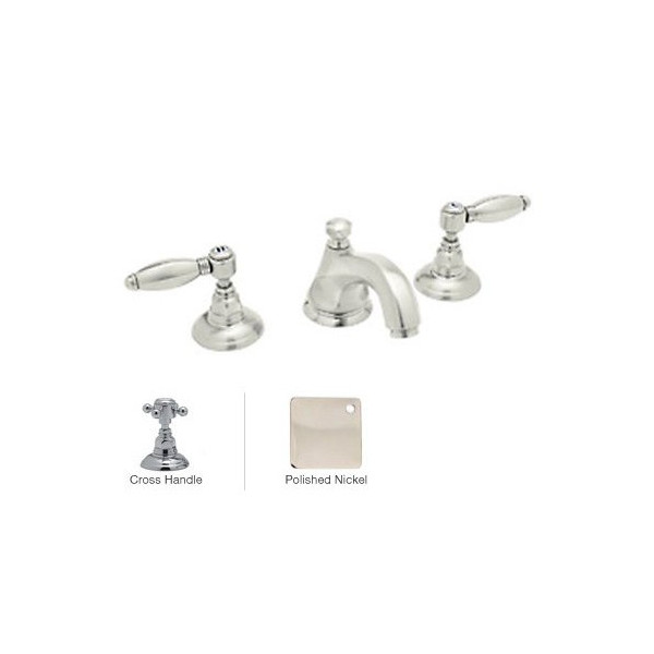 Rohl A1808XM-2 Hex Spout Widespread with Cross Handles