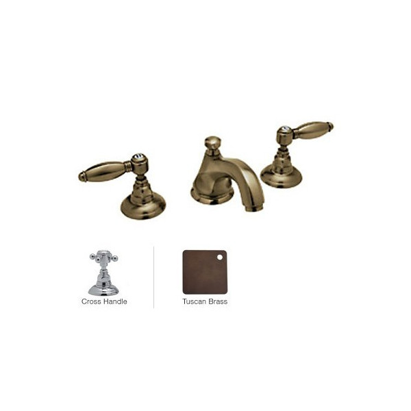 Rohl A1808XM-2 Hex Spout Widespread with Cross Handles