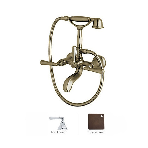 Rohl A1901LM Palladian Exposed Wall Mounted Tub Shower Mixer with Handshowe