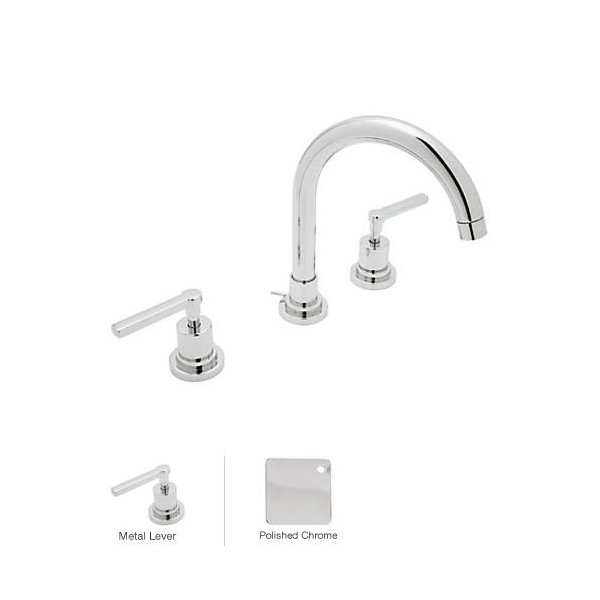 Rohl A2208LM-2 Lombardia C-Spout Low Lead Widespread Lavatory Faucet 