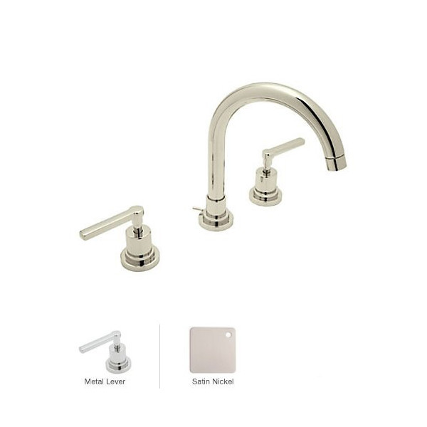 Rohl A2208LM-2 Lombardia C-Spout Low Lead Widespread Lavatory Faucet 