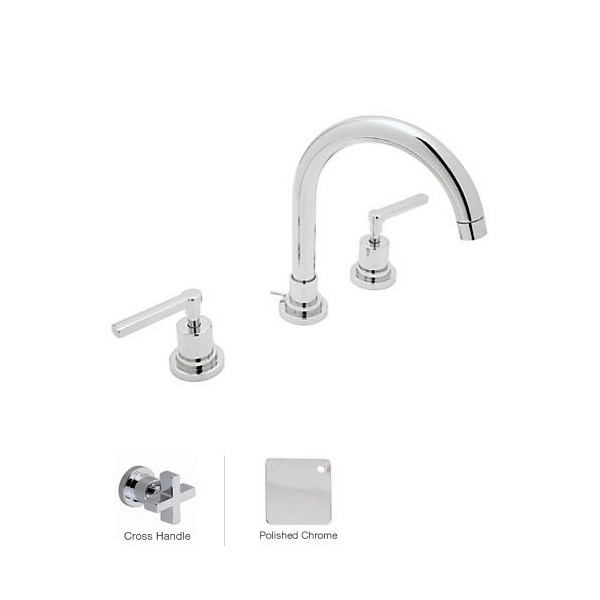 Rohl A2208XM-2 Lombardia C-Spout Low Lead Widespread Lavatory Faucet