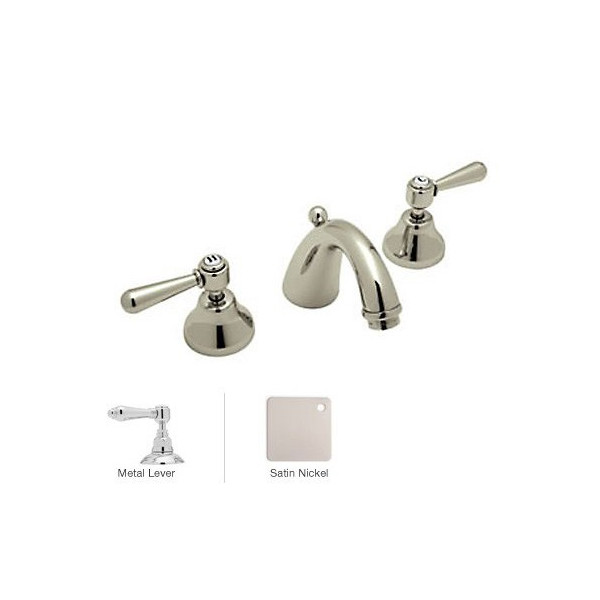 Rohl A2707LM-2 Verona 3 Holes Hi Arc C-Spout Widespread Lavatory Faucet