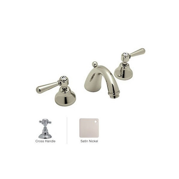 Rohl A2707XM-2 Verona 3 Holes Hi Arc C-Spout Widespread Lavatory Faucet
