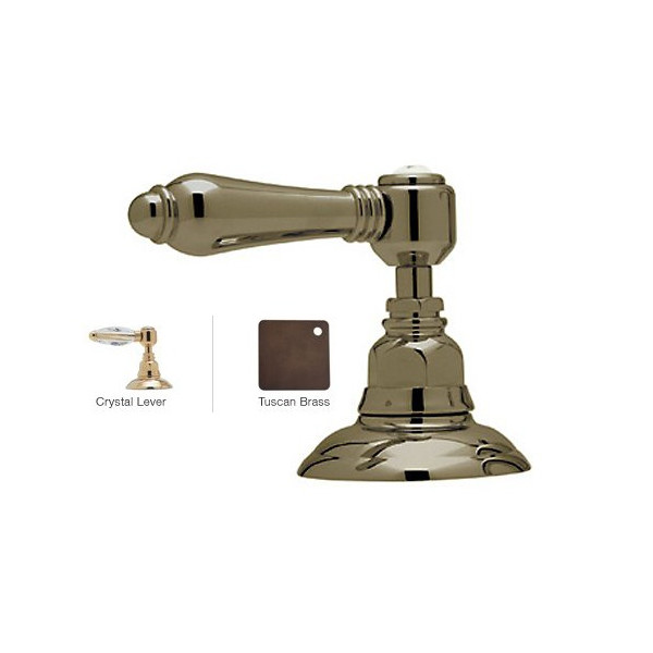 Rohl A2716LC Country Bath Crystal Lever Handle Diverter