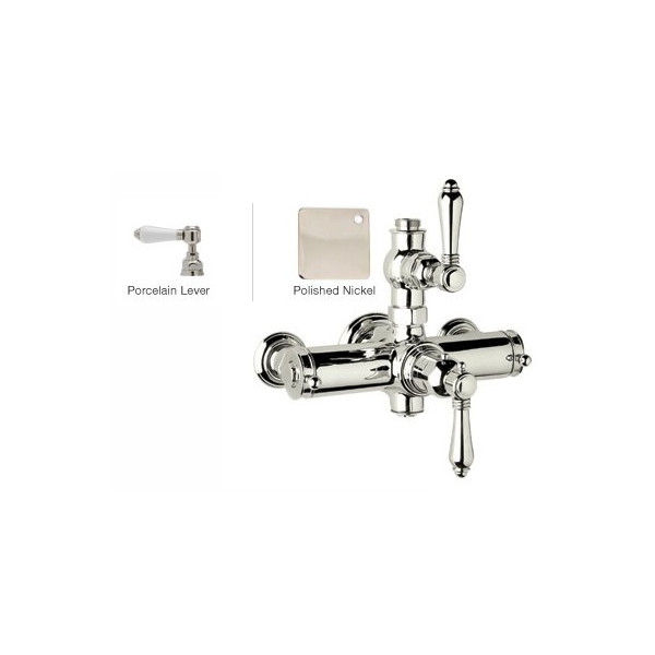 Rohl A4917LP Country Bath Porcelain Lever Handles Thermostatic Shower