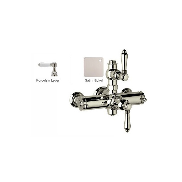 Rohl A4917LP Country Bath Porcelain Lever Handles Thermostatic Shower
