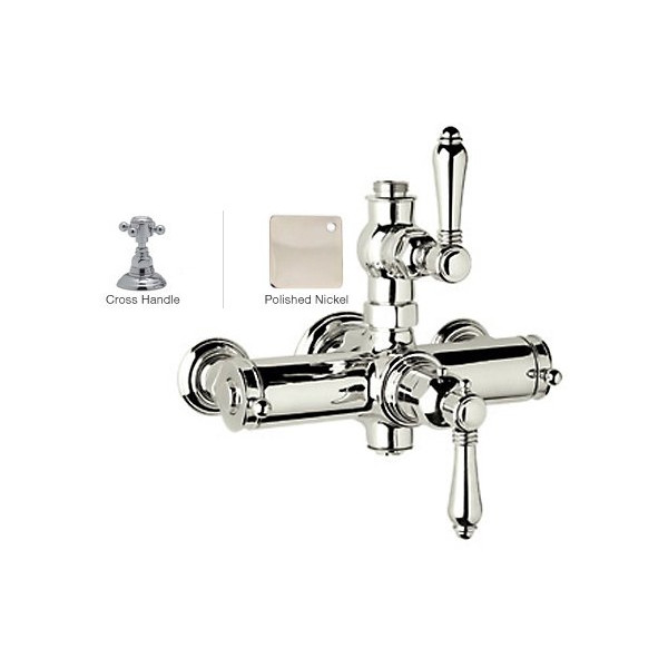 Rohl A4917XM Country Bath Metal Cross Handles Exposed Thermostatic Shower