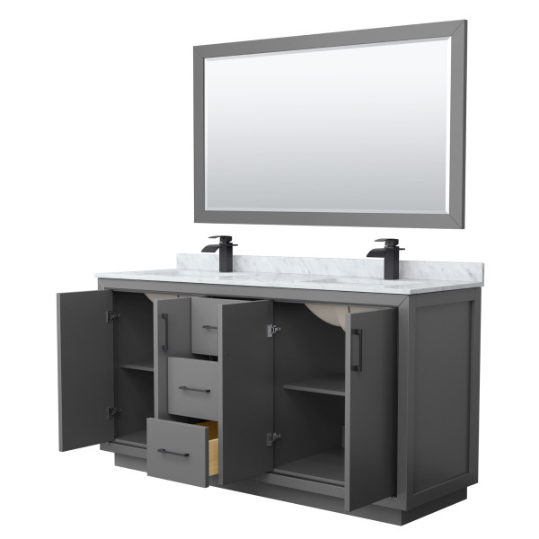 Wyndham WCF111166D..BCMUNSM58 Icon 66 Inch Double Bathroom Vanity