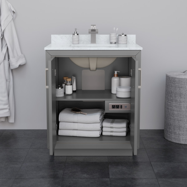 Wyndham WCF111130S.BC2UNSM24 30 Inch Single Bathroom Vanity