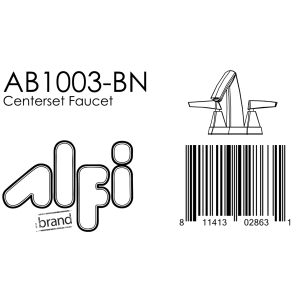 ALFI brand AB1003 Two-Handle 4 Inch Centerset Bathroom Faucet