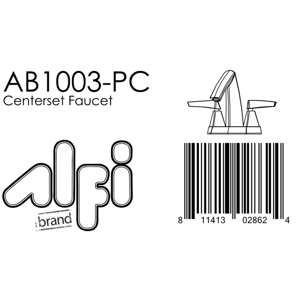 ALFI brand AB1003 Two-Handle 4 Inch Centerset Bathroom Faucet