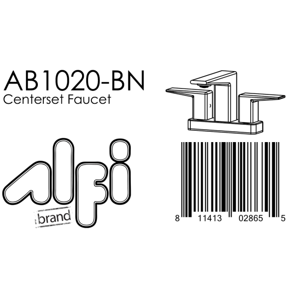 ALFI brand AB1020 Two-Handle 4 Inch Centerset Bathroom Faucet
