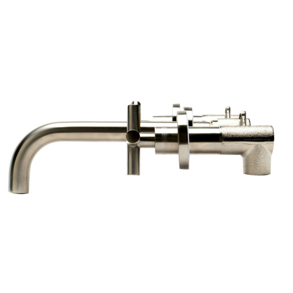 ALFI brand AB1035 8 Inch Widespread Wall-Mounted Cross Handle Faucet