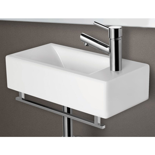 ALFI brand AB108TB 17" Square Chrome Towel Bar For AB108 Bathroom Sink 
