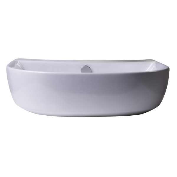 ALFI brand AB110 20" White D-Bowl Porcelain Wall Mounted Bath Sink