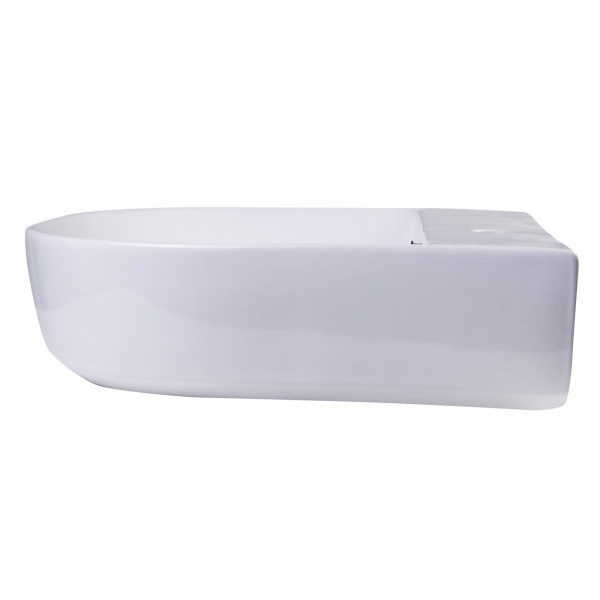 ALFI brand AB110 20" White D-Bowl Porcelain Wall Mounted Bath Sink