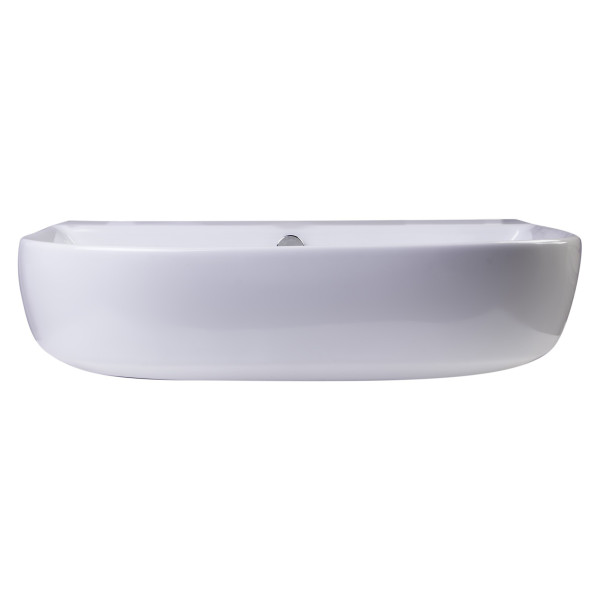 ALFI brand AB111 24" White D-Bowl Porcelain Wall Mounted Bath Sink