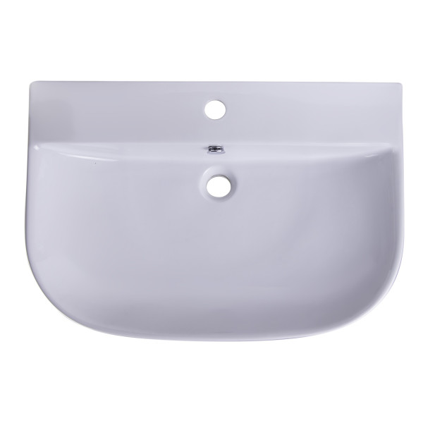 ALFI brand AB112 28" White D-Bowl Porcelain Wall Mounted Bath Sink