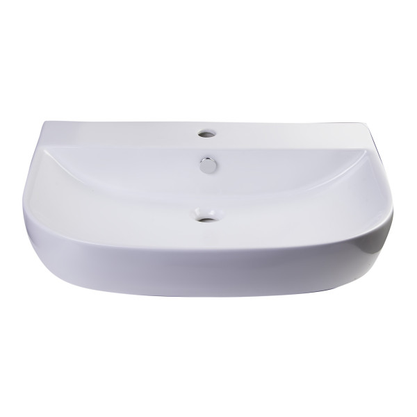 ALFI brand AB112 28" White D-Bowl Porcelain Wall Mounted Bath Sink