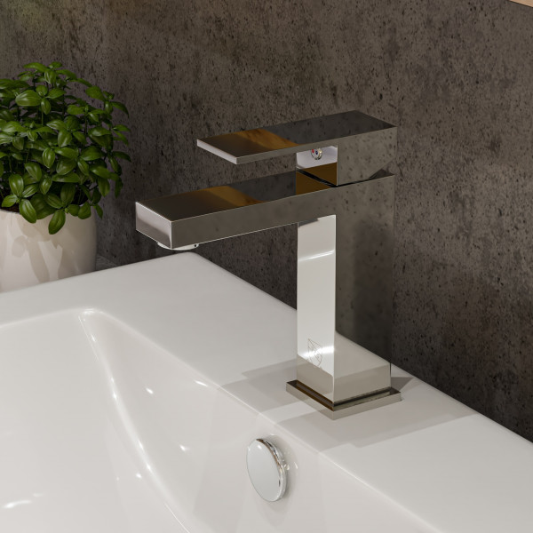 ALFI brand AB1229 Single Lever Square Bathroom Faucet Polished or Brushed